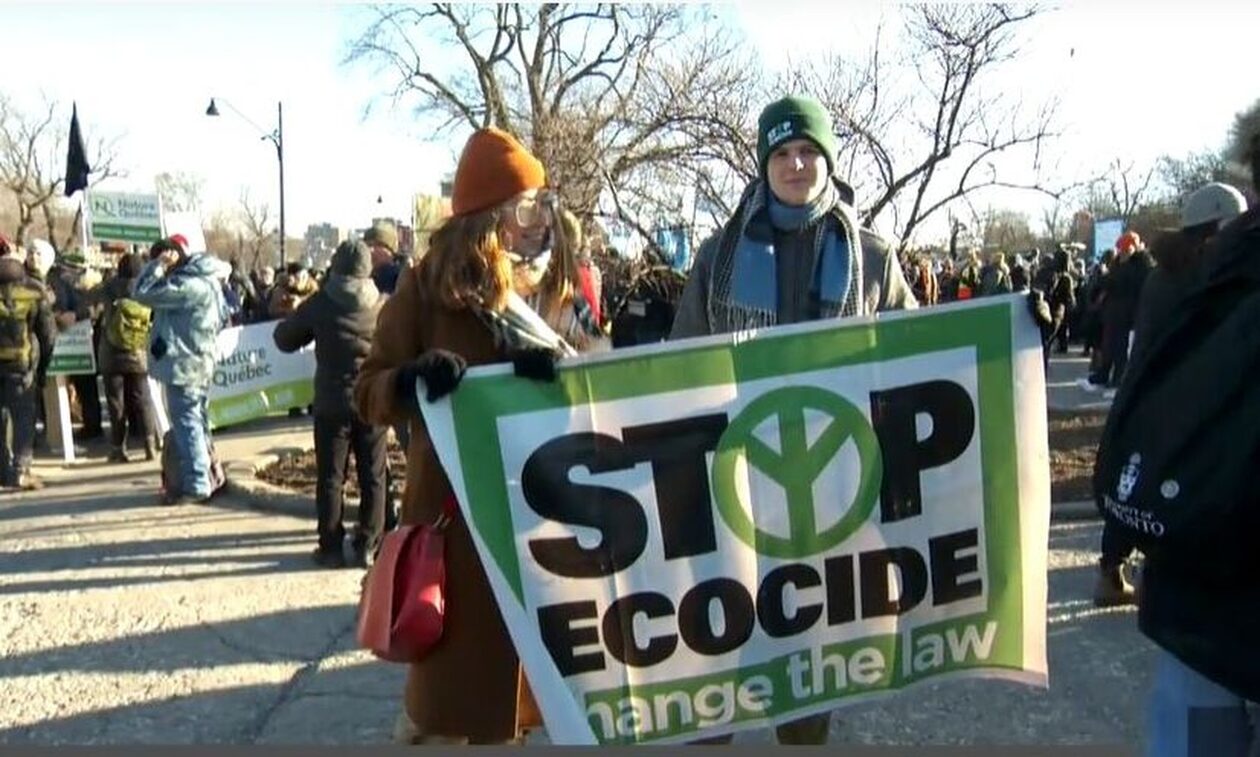 Καναδάς:-Ακτιβιστές-μεταμφιέστηκαν-σε-πουλιά,-δέντρα-και-ταράνδους