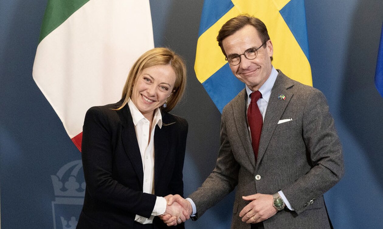 Ιταλία:-Συνάντηση-Μελόνι-με-τον-Σουηδό-πρωθυπουργό-–-Το-μεταναστευτικό-στο-επίκεντρο-της-συζήτησης