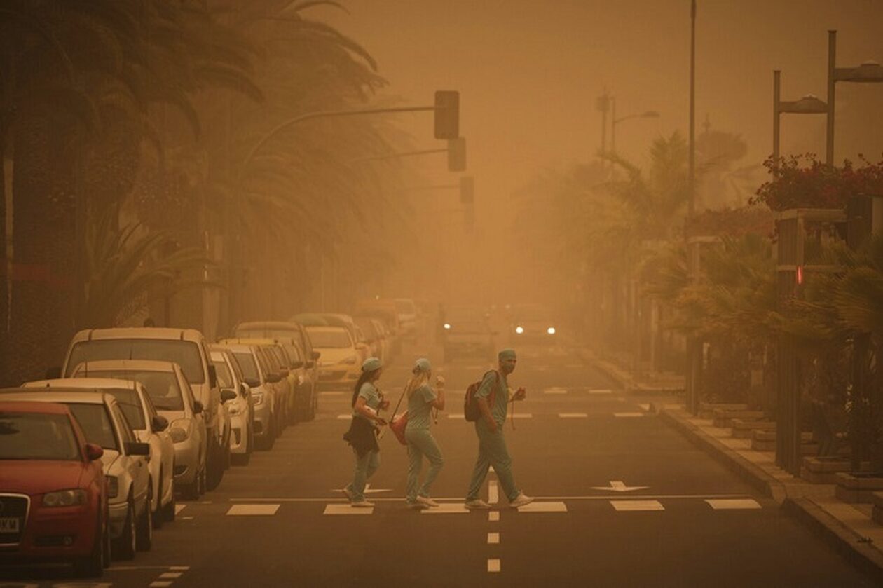 Σύννεφο-σκόνης-από-τη-Σαχάρα-επηρεάζει-τη-Μεσόγειο-–-Επιδεινώνονται-προβλήματα-υγείας