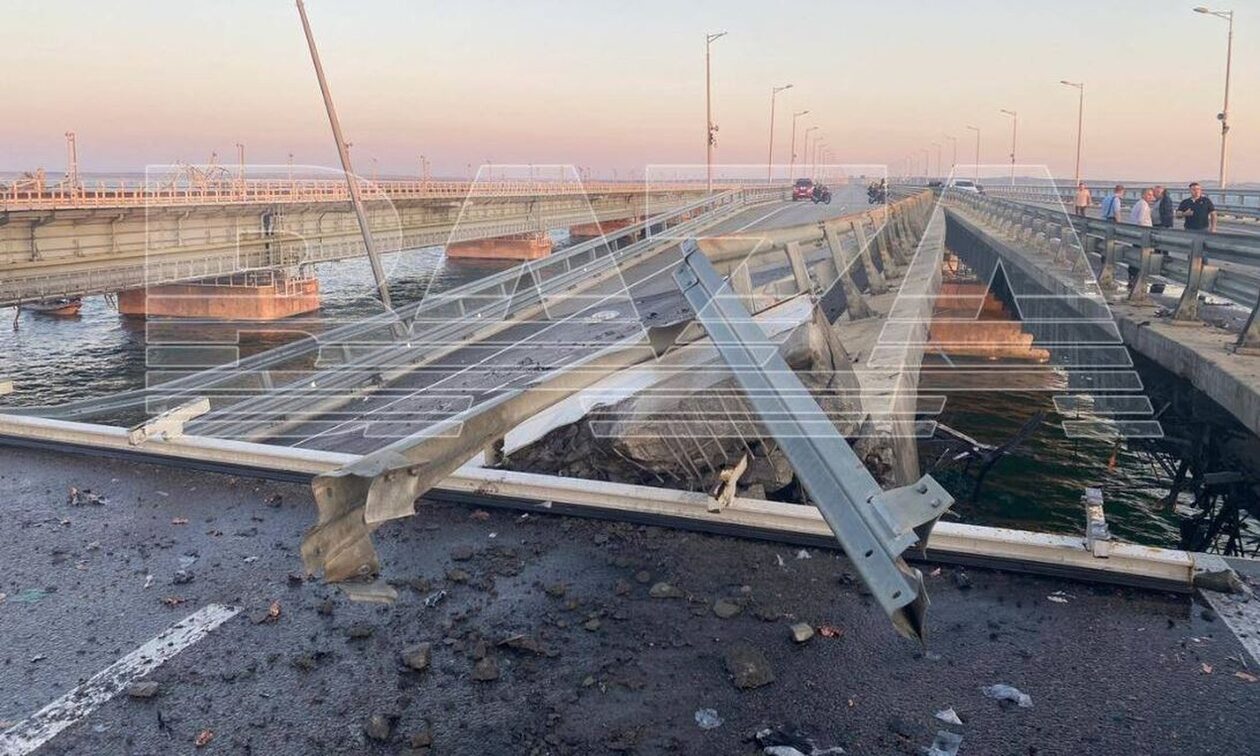 Γέφυρα-της-Κριμαίας:-Εικόνες-και-βίντεο-από-την-καταστροφή-–-Αλληλοκατηγορίες-Μόσχας-Κιέβου
