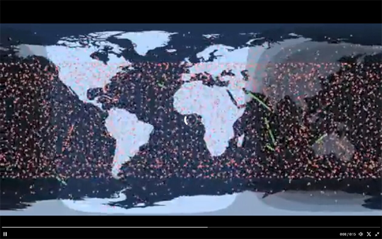 starlink:-Εντυπωσιακό-βίντεο-δείχνει-τους-5.000-δορυφόρους-του-Έλον-Μασκ-γύρω-από-τη-Γη