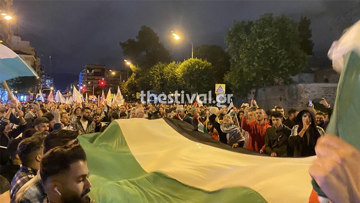 Θεσσαλονίκη:-Πορεία-αλληλεγγύης-στους-Παλαιστινίους
