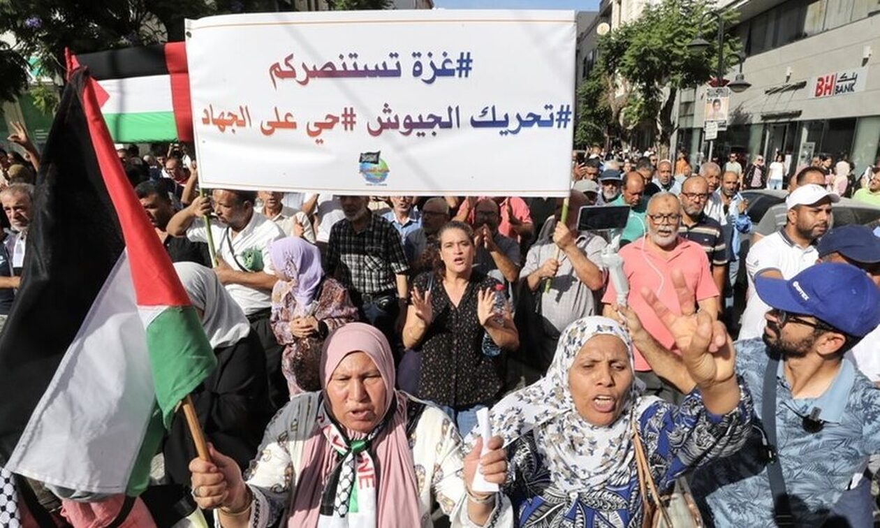 Ιορδανία:-Διαδηλωτές-ζητούν-την-ανάκληση-της-συμφωνίας-ειρήνης-με-το-Ισραήλ