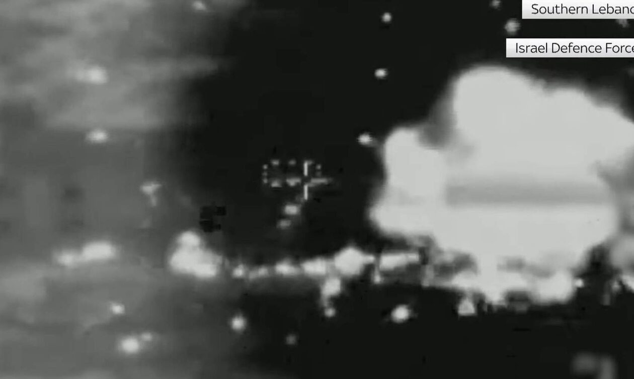 Πόλεμος-Ισραήλ:-Νέο-βίντεο-από-βομβαρδισμούς-σε-θέσεις-της-Χεζμπολάχ-στο-Λίβανο