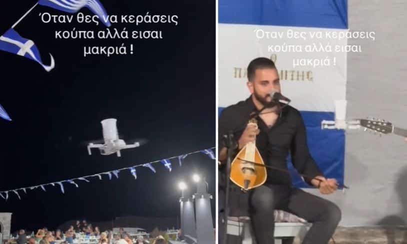 viral-βίντεο-από-Κρητικό-πανηγύρι-–-Στέλνει-τις-κούπες-με…-drone!