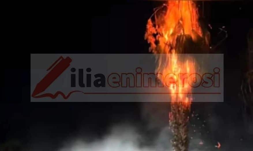 Αναστάτωση-στον-Πύργο:-Φοίνικας-άρπαξε-φωτιά-από-βεγγαλικά