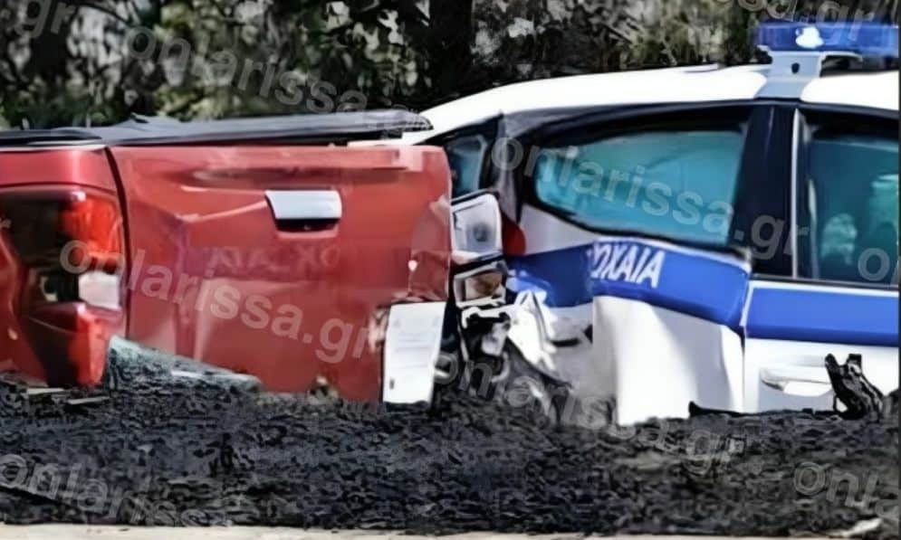 Λάρισα:-Κινδύνευσαν-και-πυροσβέστες-εκτός-από-αστυνομικούς-στο-τροχαίο-στην-εθνική-οδό
