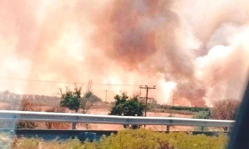 Αιτωλοακαρνανία:-Επικίνδυνη-πυρκαγιά-στην-Ιόνια-οδό-κοντά-στην-Γουριώτισσα 