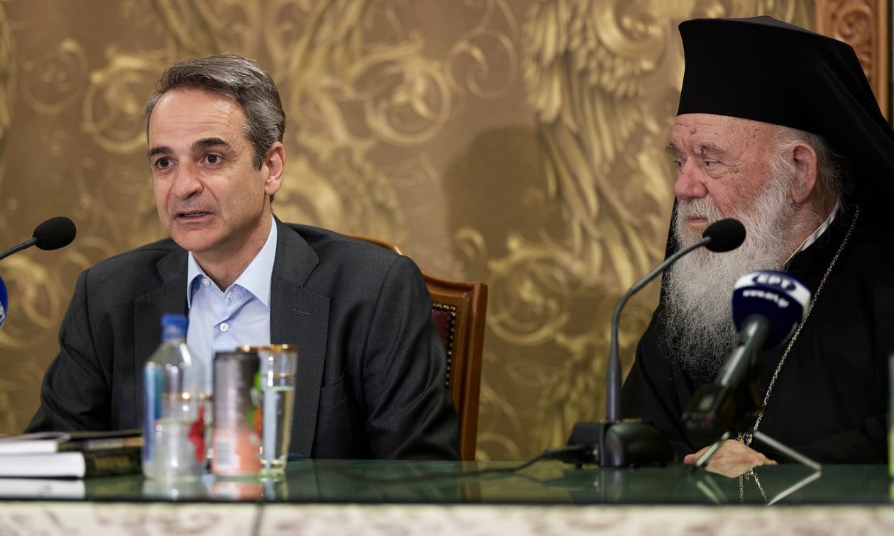 Συνάντηση-Κυριάκου-Μητσοτάκη-με-τον-Αρχιεπίσκοπο-Ιερώνυμο